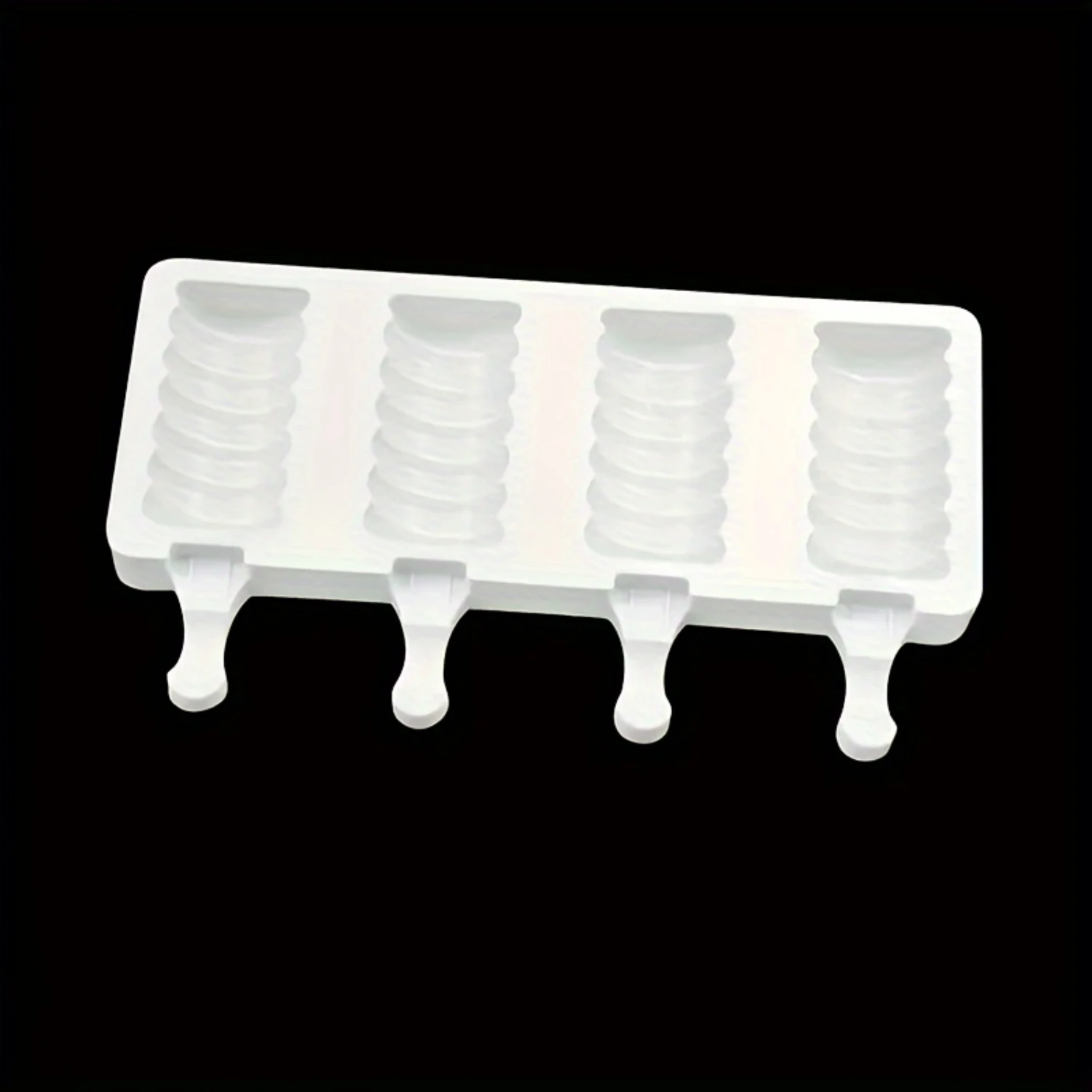 2-Piece Silicone Popsicle Molds - Bpa-Free, 4-Cavity Ice & Sorbet Maker For Use