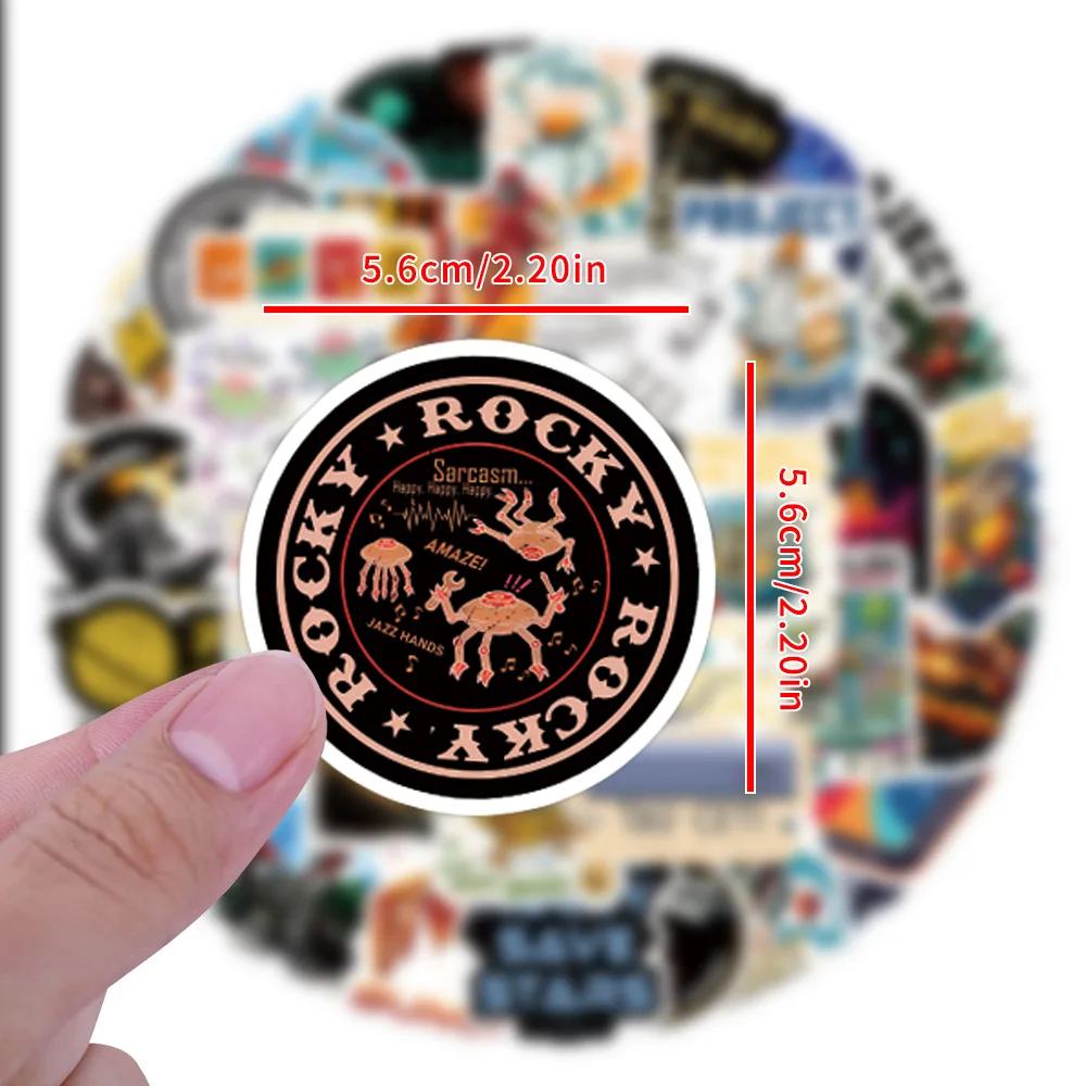55PCS New Project Hail Mary Graffiti Stickers, Decorative Notebook and Luggage Stickers, Fun and Creative Design