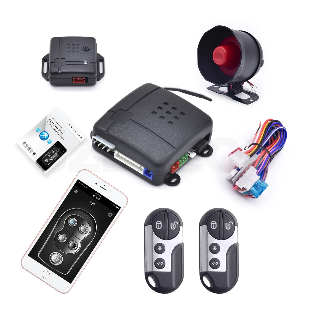 Hot Selling BT Car Alarms Anti-Robbing Anti-Hijacking Central Door Lock Unlock Car Alarm  System