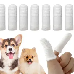 Dog Pet Finger Toothbrush Super Soft Teeth Cleaning Bad Breath Care Nontoxic Cloth Tooth Brush Tool Dog Cat Cleaning Supplies