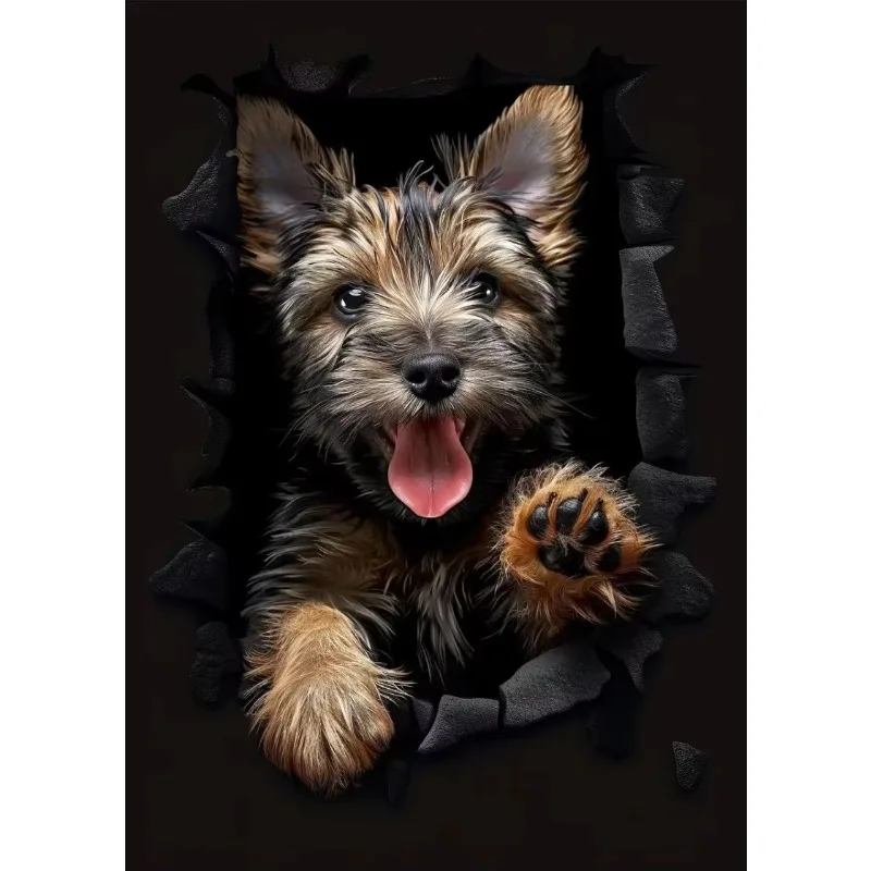 Funny Animal Samoyed Teddy Corgi Fantasy Artwork Dog Portrait Poster Canvas Paintings Wall Art Pictures Living Room Home Deco