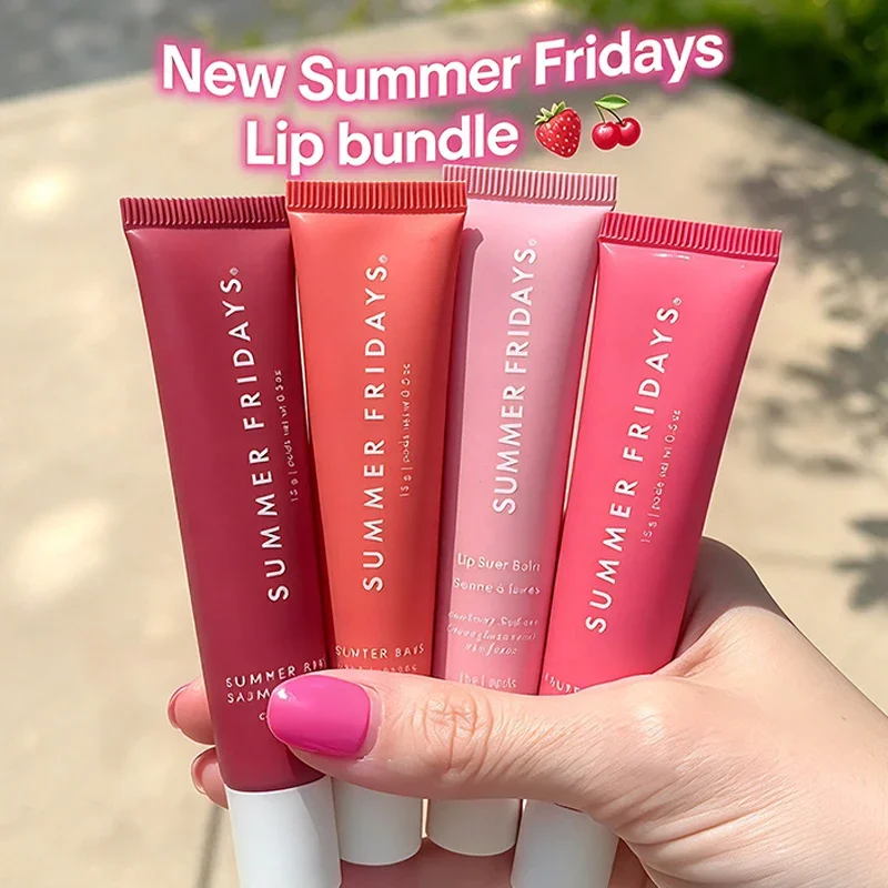 Fashion Summer Fridays Lip Balm Vanilla Beige Birthday Cake Pink Sugar Guava Toasted Marshmallow Moisturizing Lipstick Lip Gloss