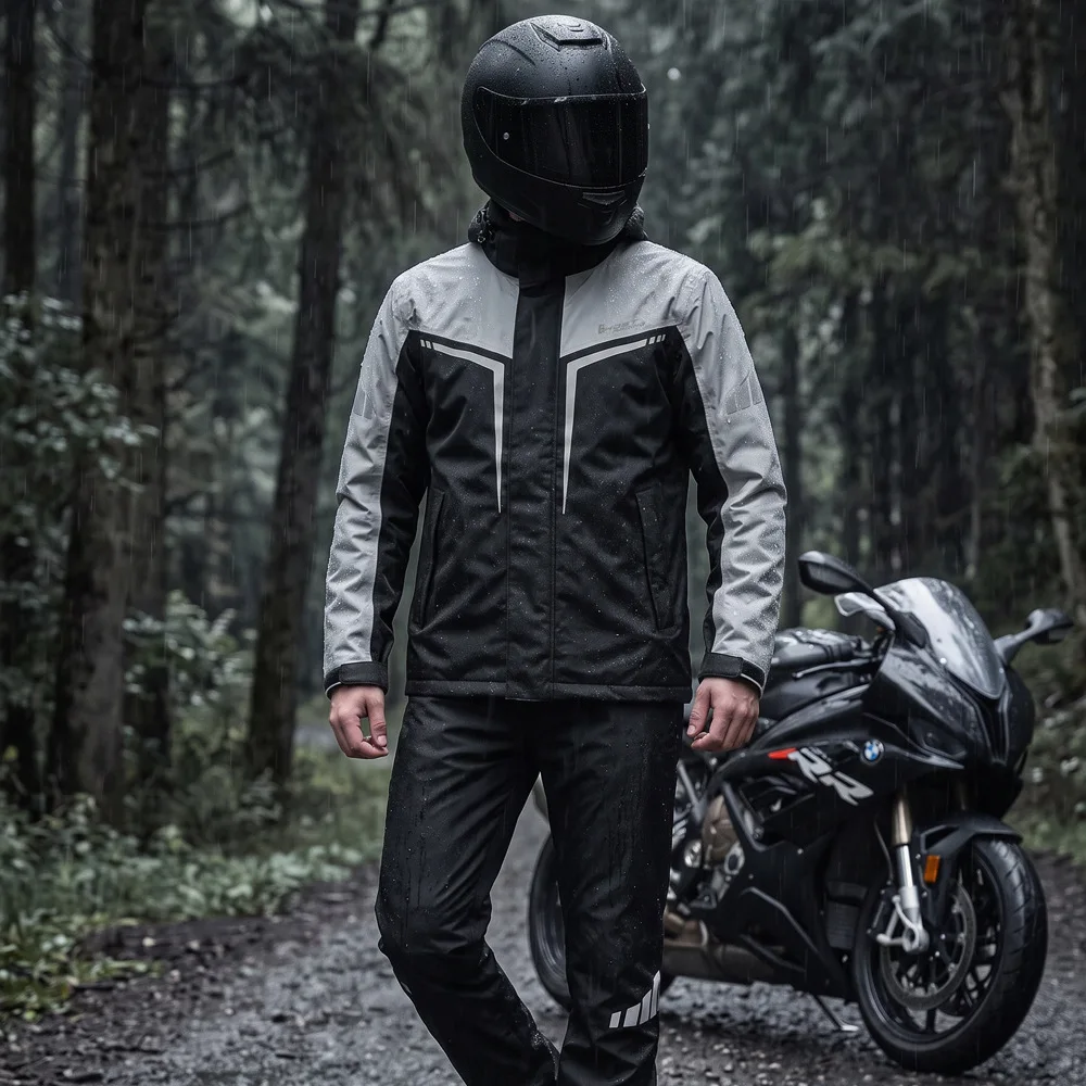 Motorcycle raincoat rain pants split suit men's electric car riding full body rainstorm prevention motorcycle waterproof suit