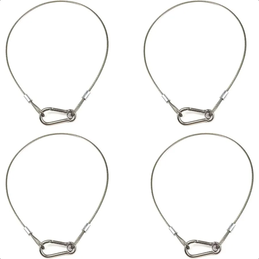 

Замок безопасного троса Кабель из нержавеющей стали с петлями Прочный крючок для блокировки велосипеда Гибкий защитный стальной трос Замок и цепь для