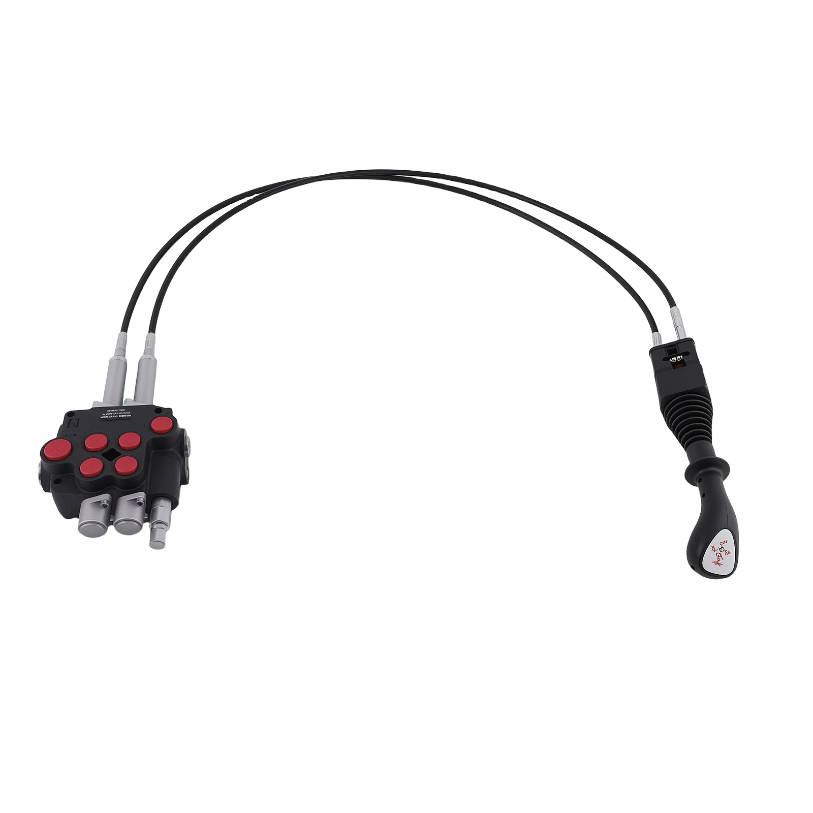 21GPM Hydraulic Directional Valve P80 2 Spool Remote Control Kit with Cables