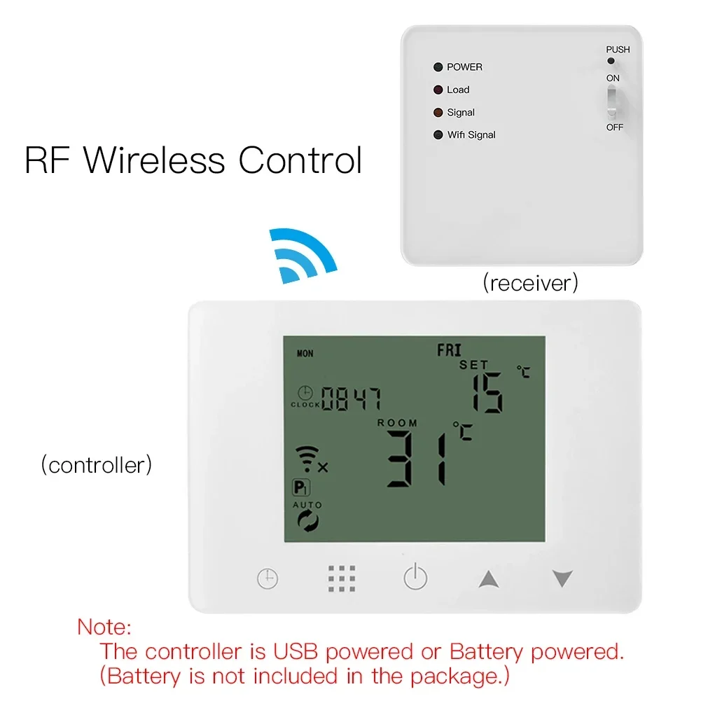 WiFi slimme thermostaat wandhangende elektrische vloerverwarming temperatuurregelaar werkt met Alexa Google Home