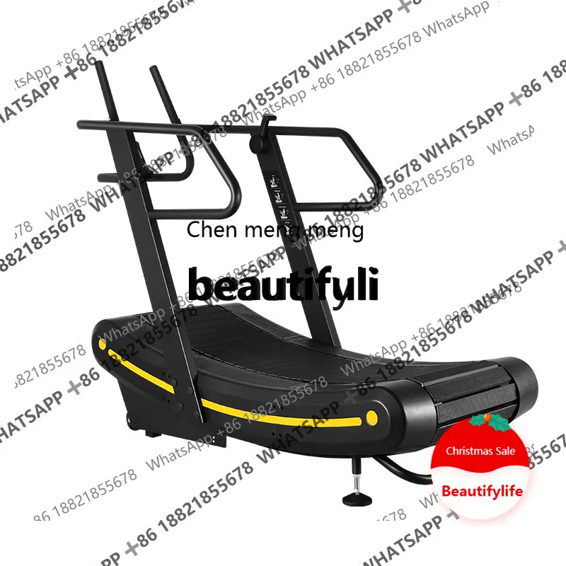 

x Commercial Non-Powered Treadmill Curved Non-Electric Wide Running Platform Aerobic Studio Gym Fat Reduction