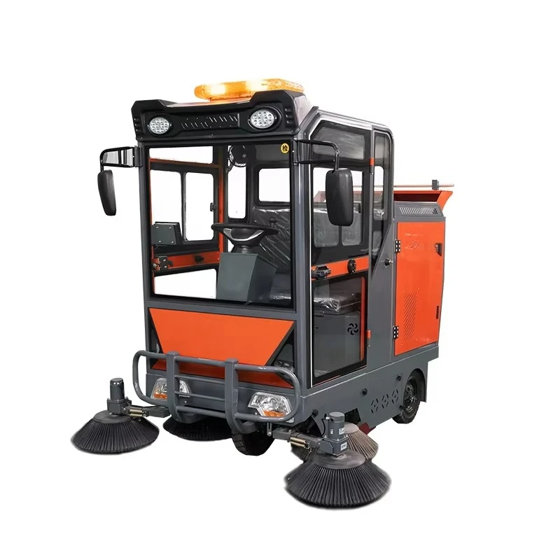 High Power Street Sweeper Truck Hot Sell Ride-On Floor Sweeper for Leaf Collection Road Sweeping Vehicle Ride-on Customized