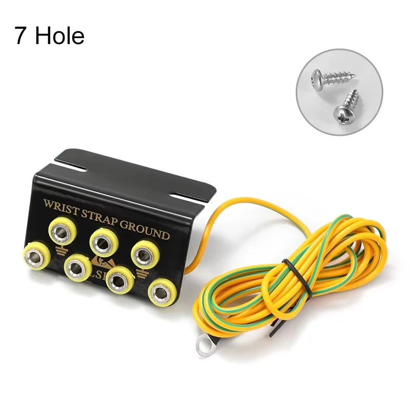 المهنية مكافحة ساكنة ESD مقبس أرضي L-شكل 2/3/4/5/7 حفرة الموز التوصيل لأجهزة الكمبيوتر والهاتف أدوات إصلاح الإلكترونيات #6