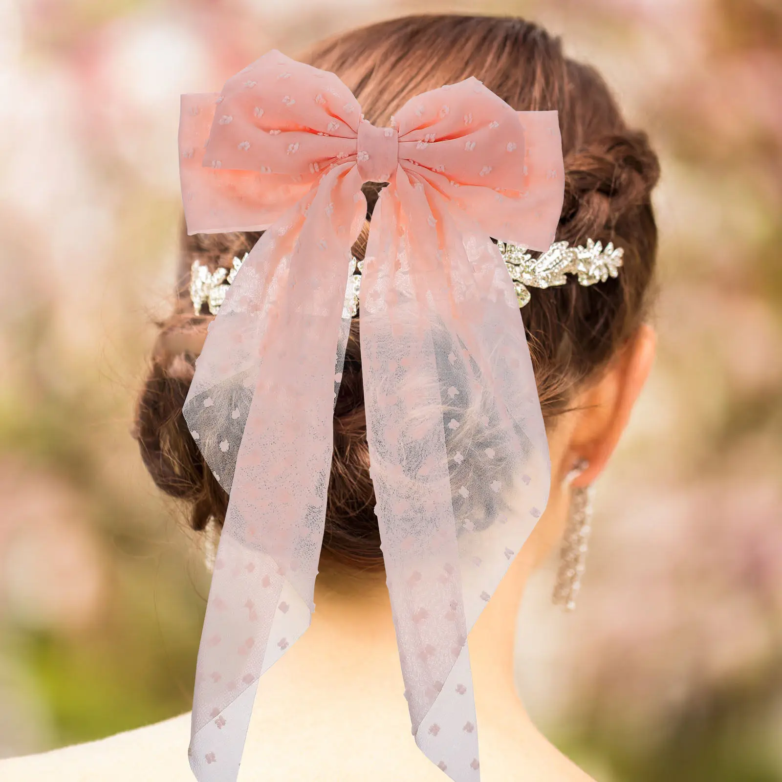 

3Pcs Hair Clips Bow Spring French Barrettes Long Tail Bow for Women Girls Hair Bows Accessories Accessories for Teen Girls