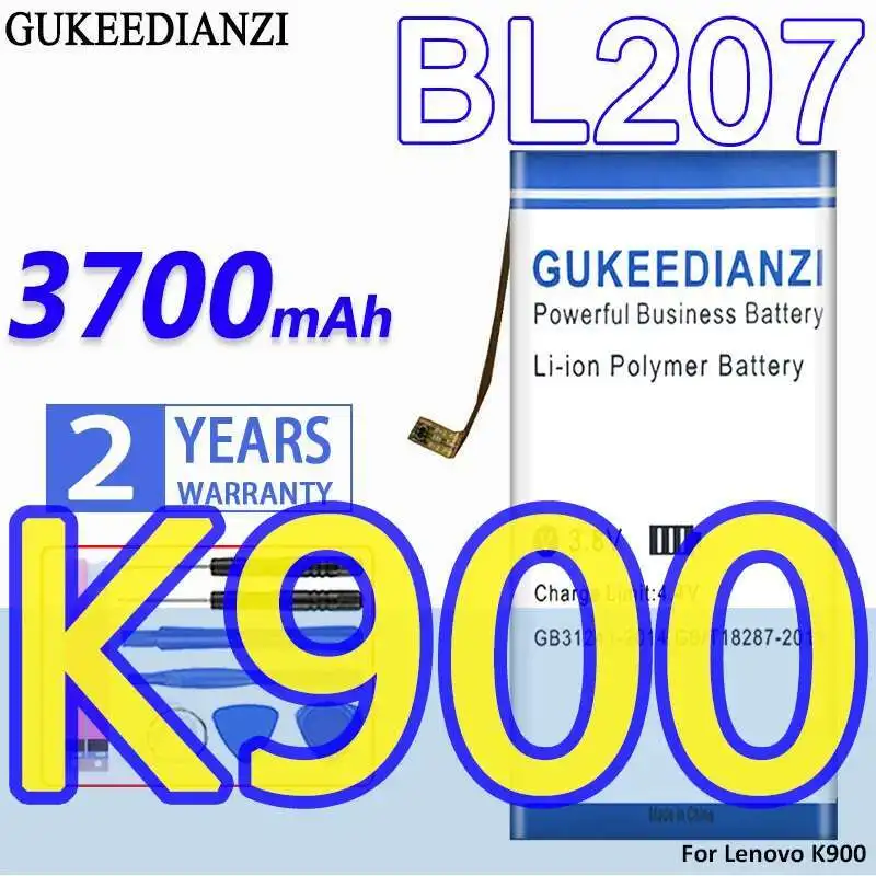 

Lightweight BL207 For Lenovo K900 Mobile Phone Battery Reliable Power 3700Mah