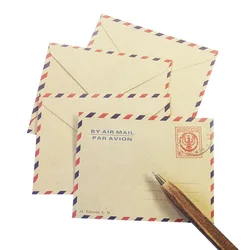 10 Pcs/lot Mini Retro Vintage Kraft Paper Envelopes British Style Travel Envelop For Mini Postcard Small Gift New Years Greeting