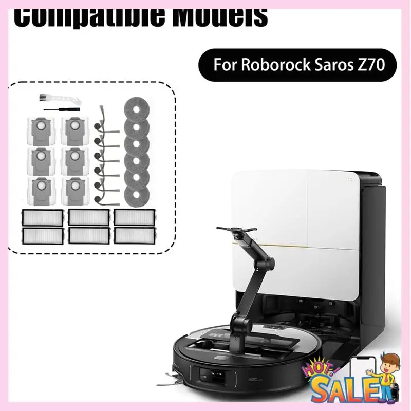 로보락 사로스 Z70 / G30 스페이스 진공청소기 부품 사이드 브러시 필터 걸레 패드 먼지 봉투 스위퍼 액세서리 A88X 26개