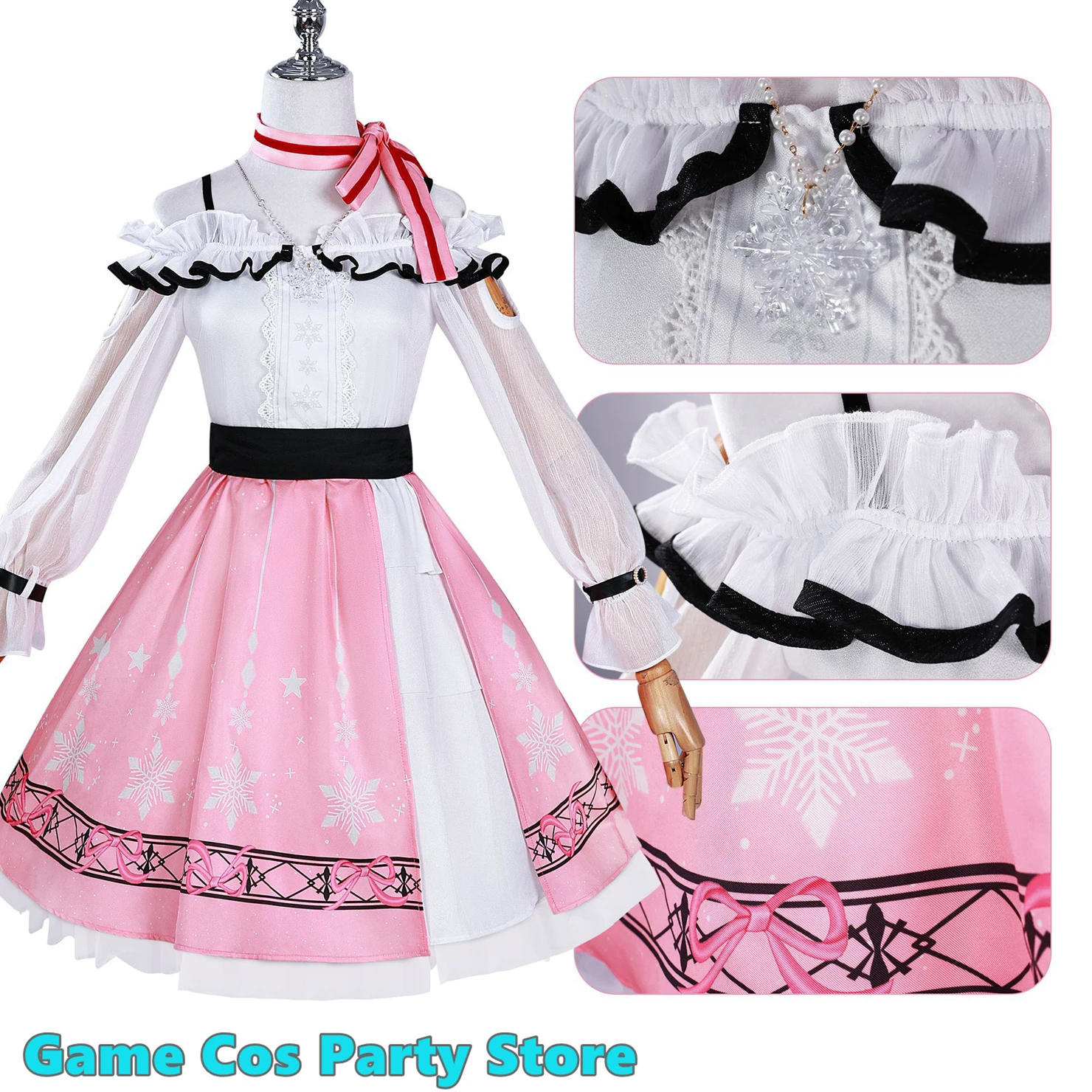 

Anime Game Infinity Nikki Cosplay Costumes Women's Dresses Belts Accessories Halloween Comic Con Role Play Clothes Girl's Skirt