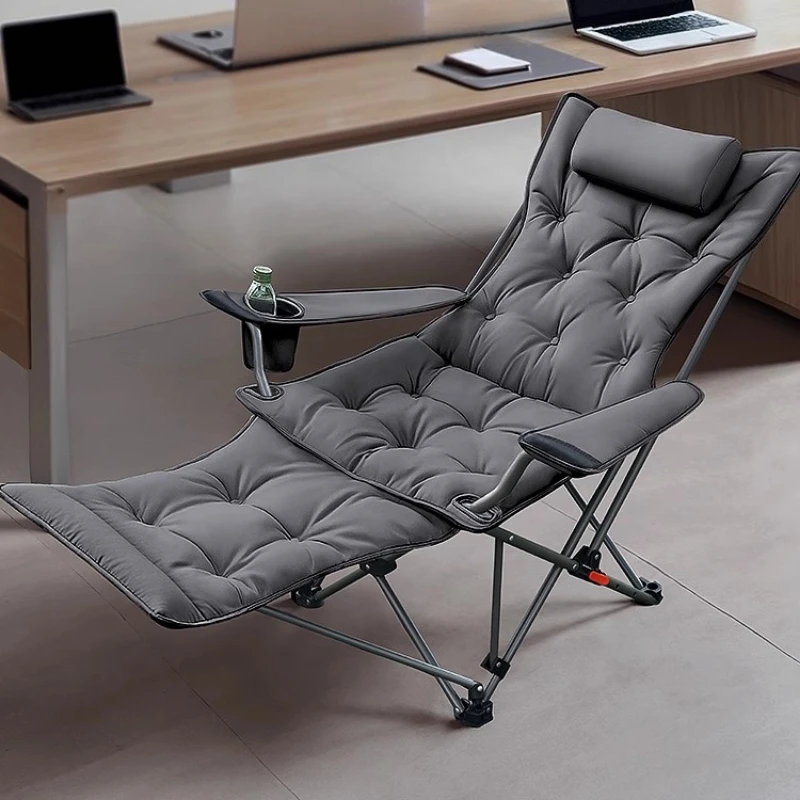 

Foldable Camping Chair Portable Outdoor Lightweight Beach Chair Recliner Backrest Cup Holder Tumbona Playa Outdoor Furniture