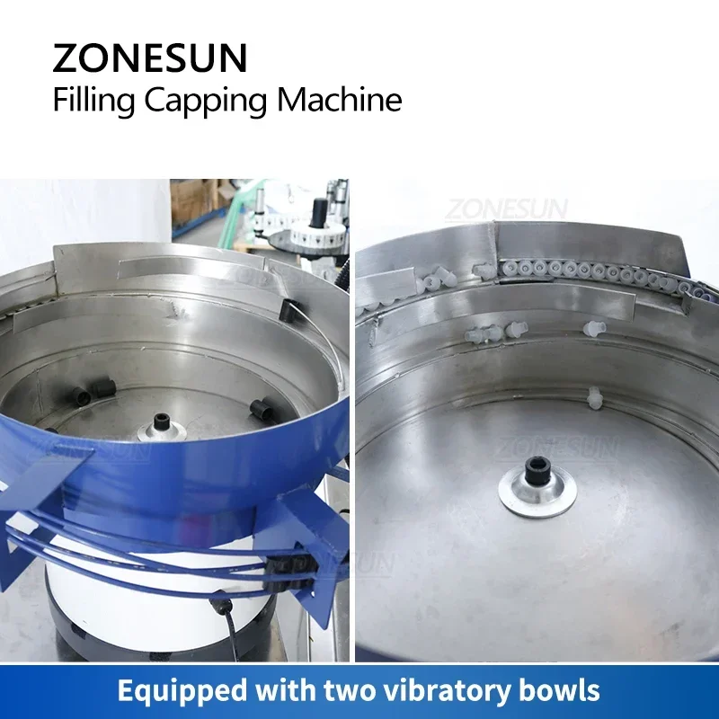 ZONESUN ZS-AFC11 Auto Magnetic Pump Liquid Filling Capping Machine Rotary Table Packaging Line for Roll-On Bottle Essential Oil