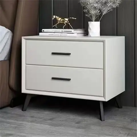

#Nightstand Next To Rectangular Wooden White Modern Table For Chinese Hotel Home Furniture Beside