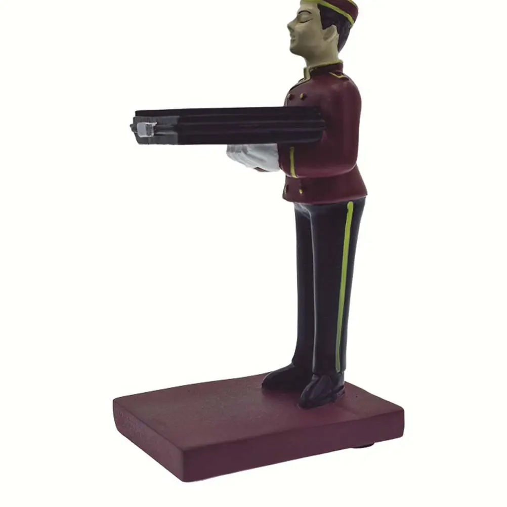 1Pcs Fashionable Waiter Shaped Watch Display Stand Resin Watch Rack for Storing Organizing Watches Home Office Decor