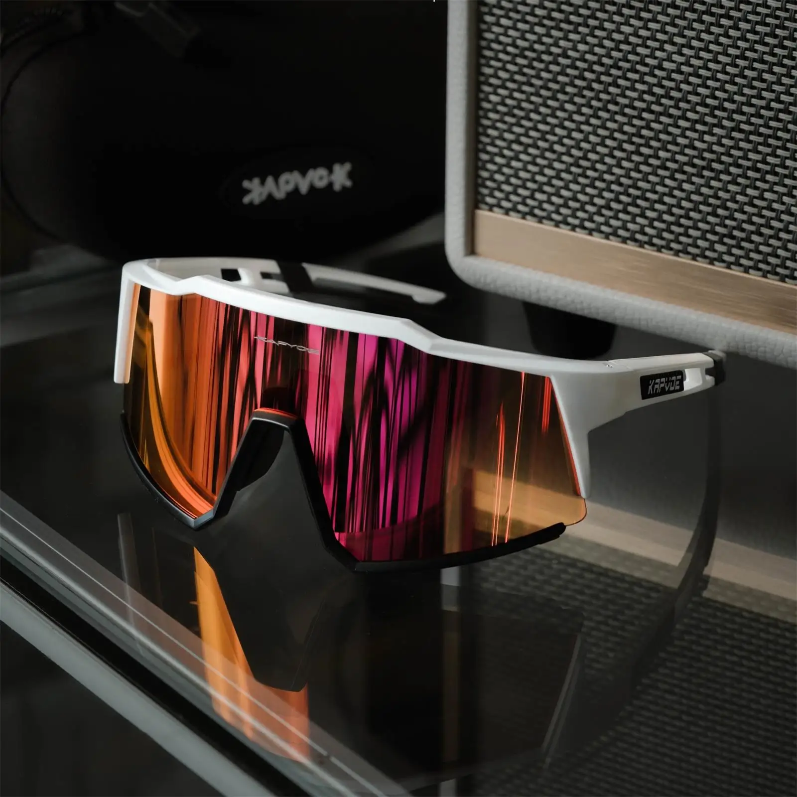 Kapvoe Radfahren Brille Fahrrad Radfahren Brille Outdoor UV400 Radfahren Sonnenbrille Sport Integrierte Myopie Rahmen MTB Fahrrad Brille 7