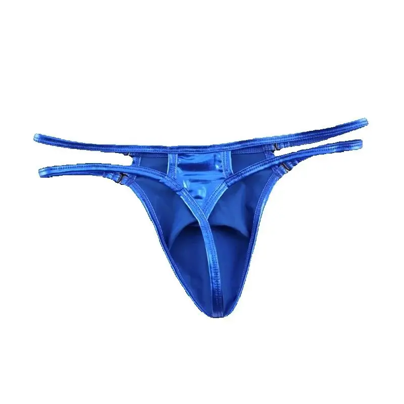 Man\'s Underwear Men Thong Jockstrap Imitation Leather Gay Men Underwear Tanga Hombre Sexy Men Underwear Sissy Panties G String