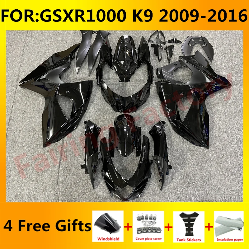 

Motorcycle Fairing kit fit for GSXR1000 GSXR 1000 GSX-R1000 2009 2010 2011 2012 2013 2014 2015 2016 K9 Fairings set black