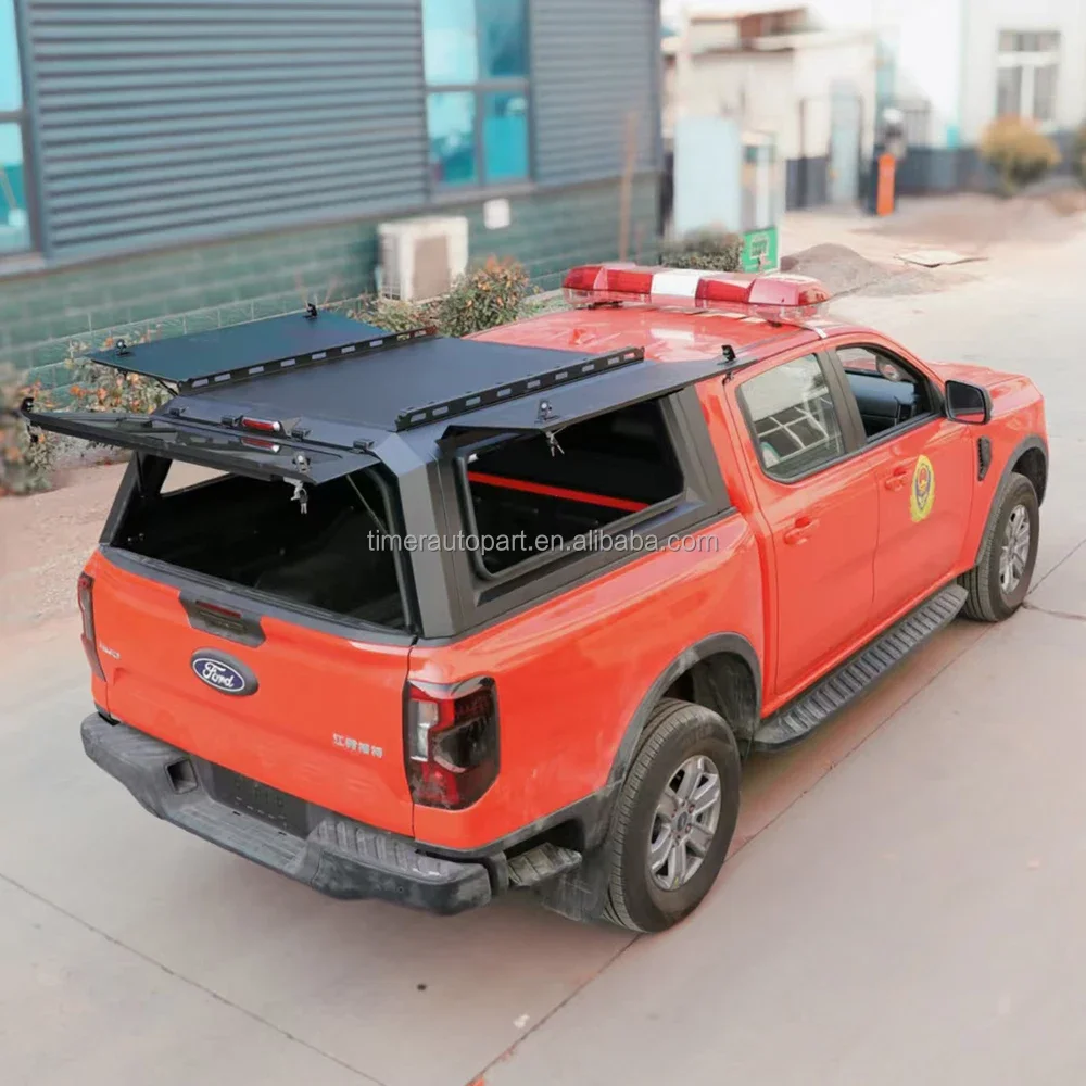 

High Quality Pickup Truck Camper Shells Waterproof Canopy Steel Hard Top Canopy Cover Sliding Window For Ford Ranger