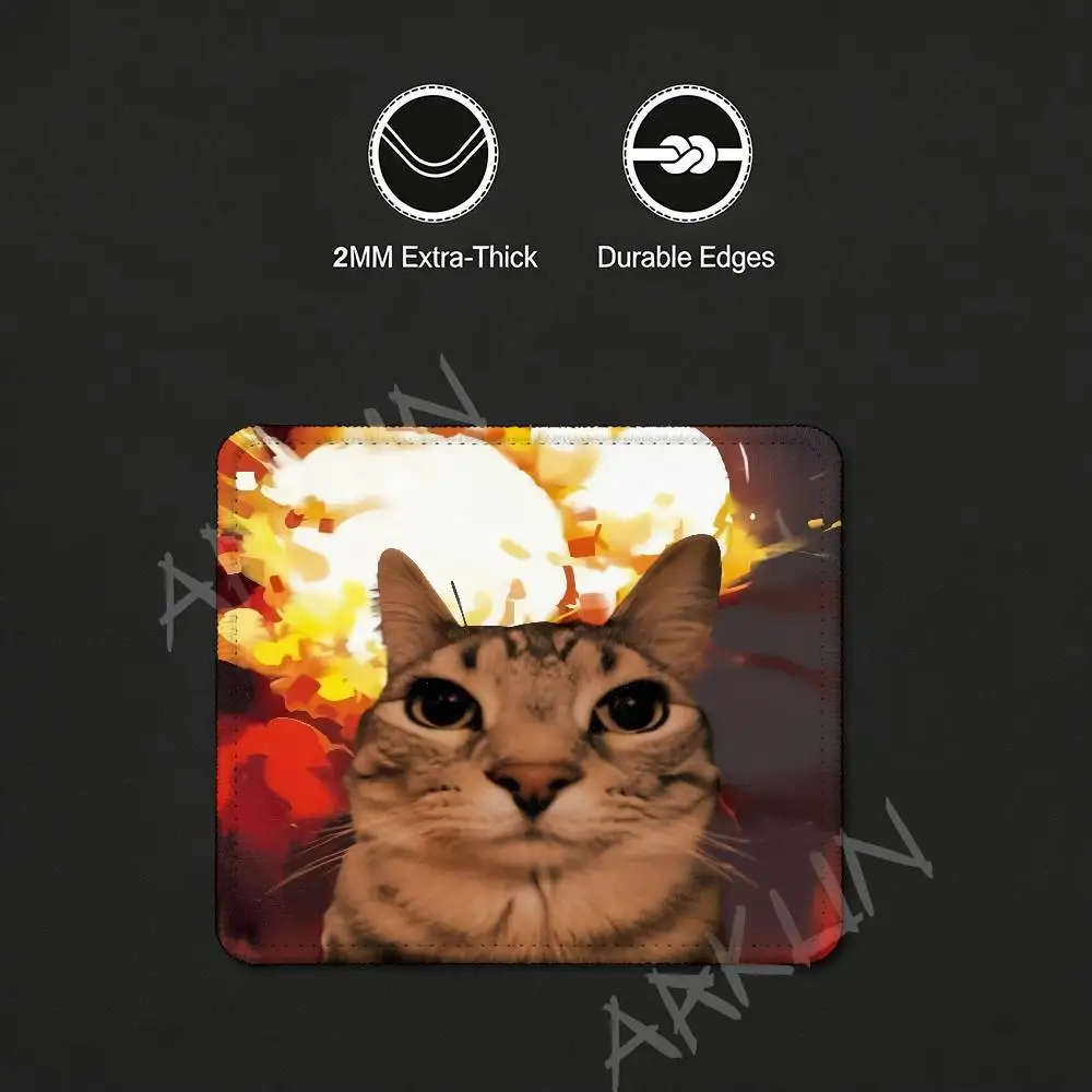 Funny Meme Cat Mouse Pad Cat Viral Internet Meme Desk Mat