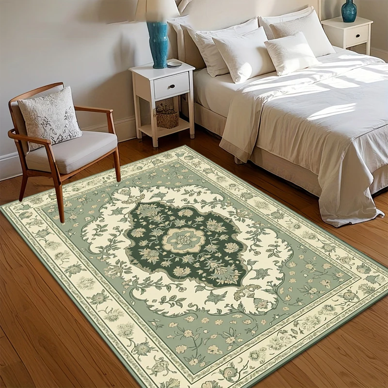 Retro Brown Heart Area Rug Romantic Coffee Swirl Living Room Carpet Modern Abstract Lounge Floor Mat Bedroom Decor