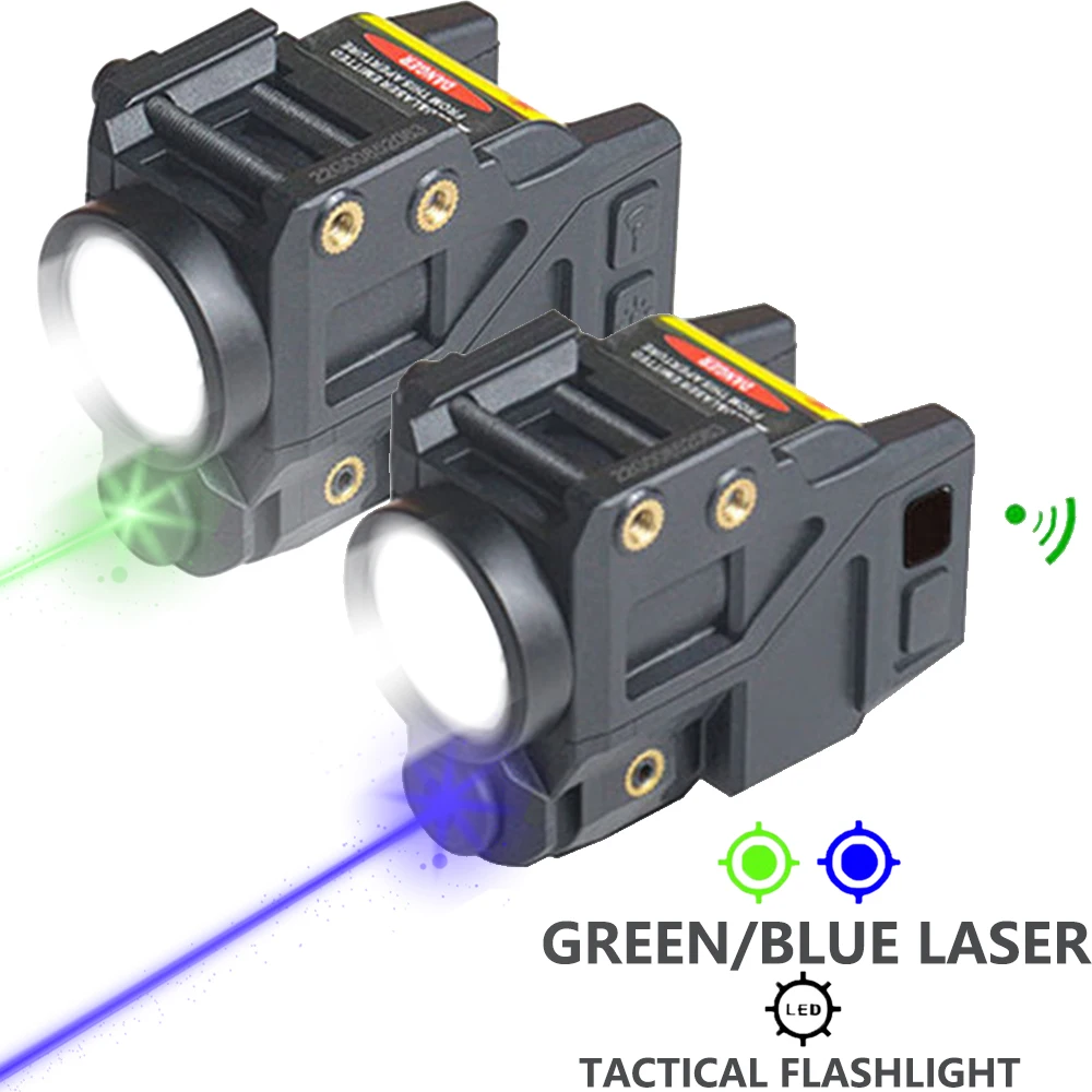 

High Lumen Tactical Weapon Gun Light Green Laser Pointer Sight Combo Glock 17 19 Taurus Compact Pistol Laser Light Combo