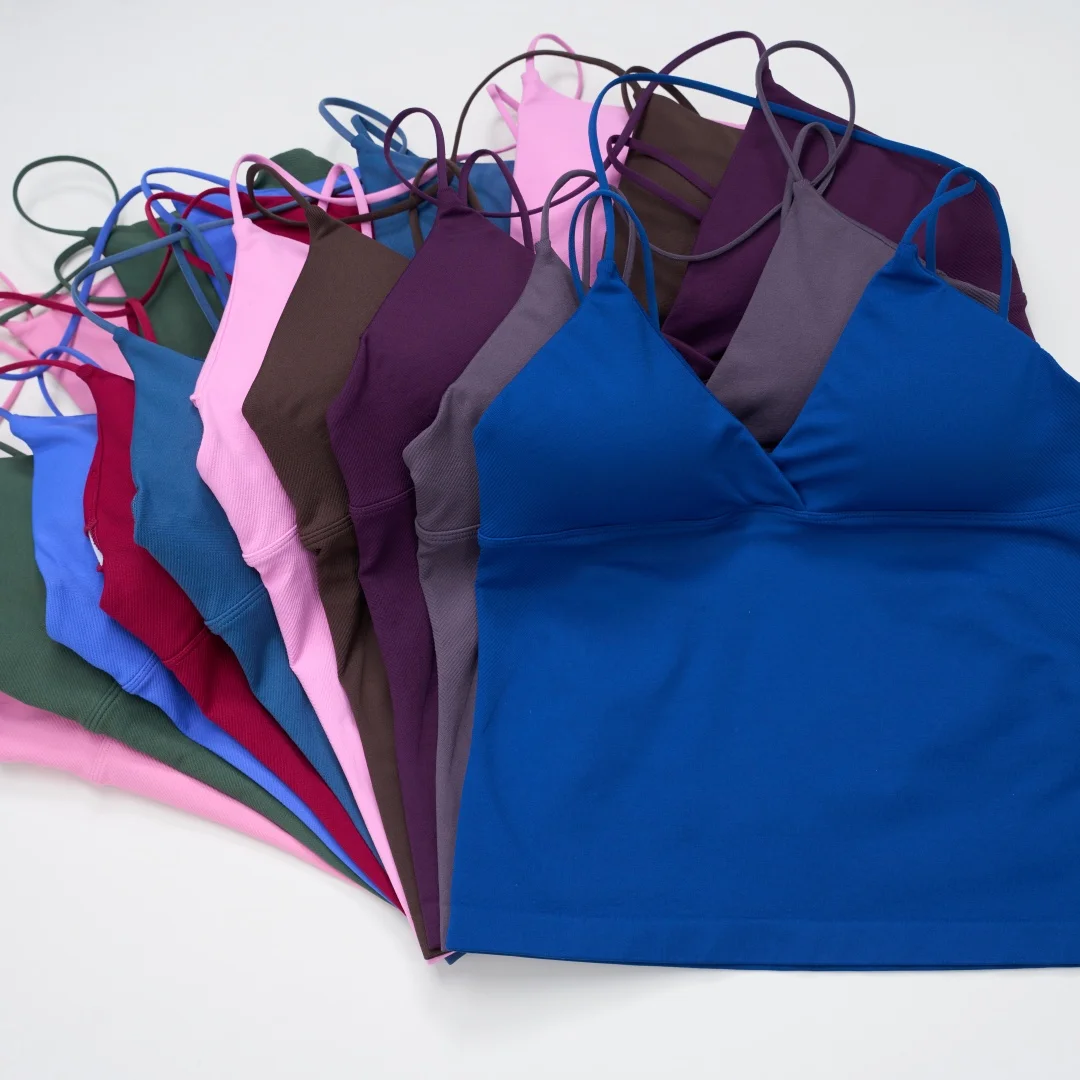 

Женский удлиненный топ Vision Twist Front LonglineTopGym с подкладкой, без спинки, для йоги, фитнеса, бега, сексуальный спортивный топ-майка с высокой поддержкой