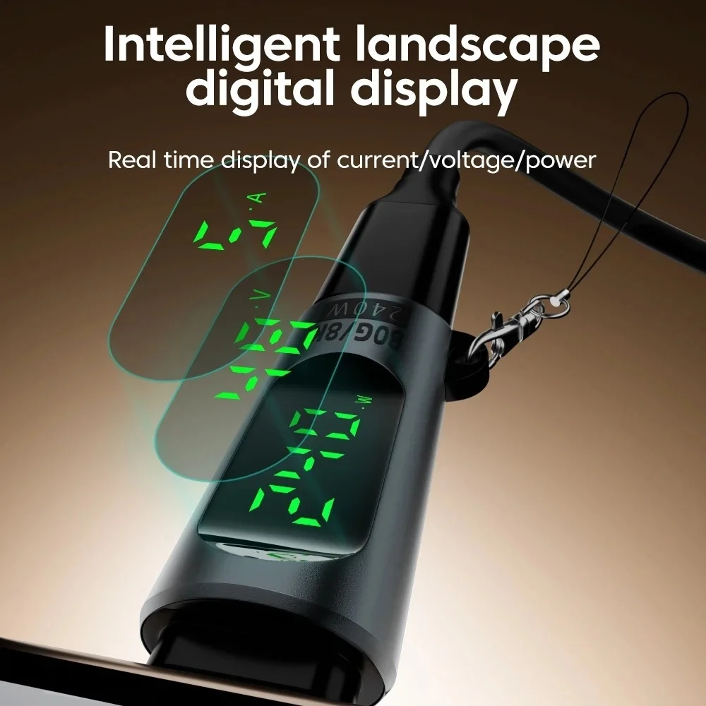 Type-C to Type-C Fast Charging OTG Adapter 240W PD Fast Charging with Digital Display 80Gbps 8K USB4.0 High Speed Converter view 3