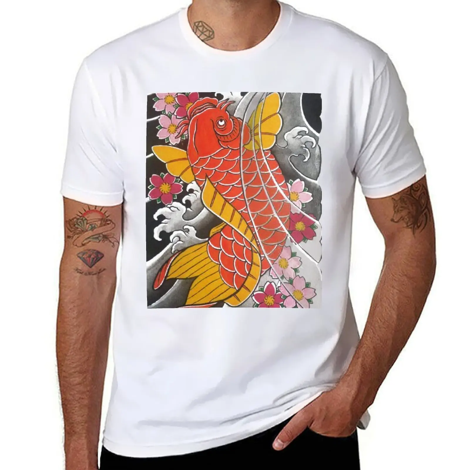 

Koi x Sakura T-Shirt graphic t shirts for man man t shirt luxury T-Shirt