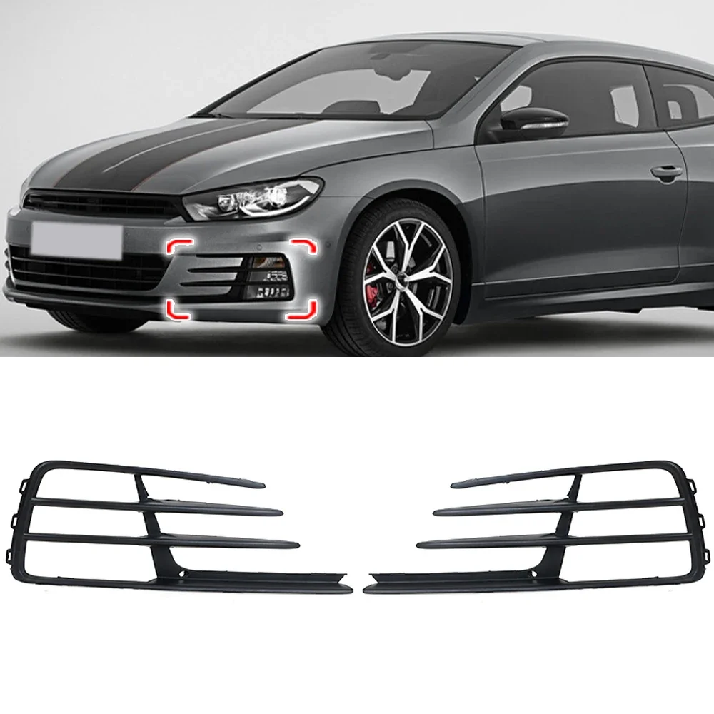

X-T Car Front Bumper Fog Light Lamp Grill Cover For VW Volkswagen Scirocco 2015 2016 1K8853665E 1K8853666E