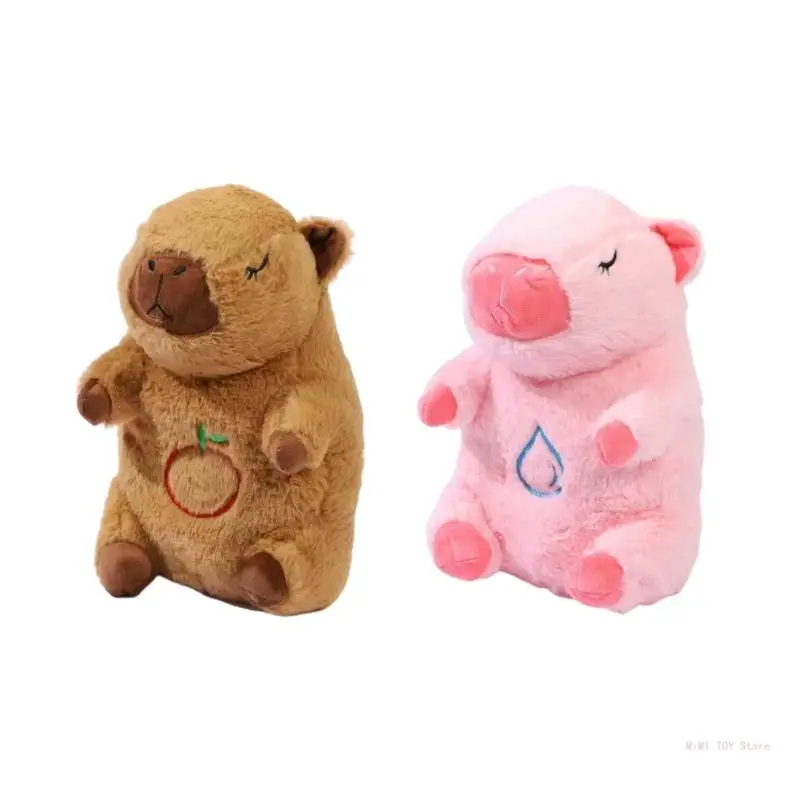 Plush Capybara Plush Dolls Animal Large Capybara Toy Furry Stuffed Toy Cuddle Toy for Birthday Christmas Gifts