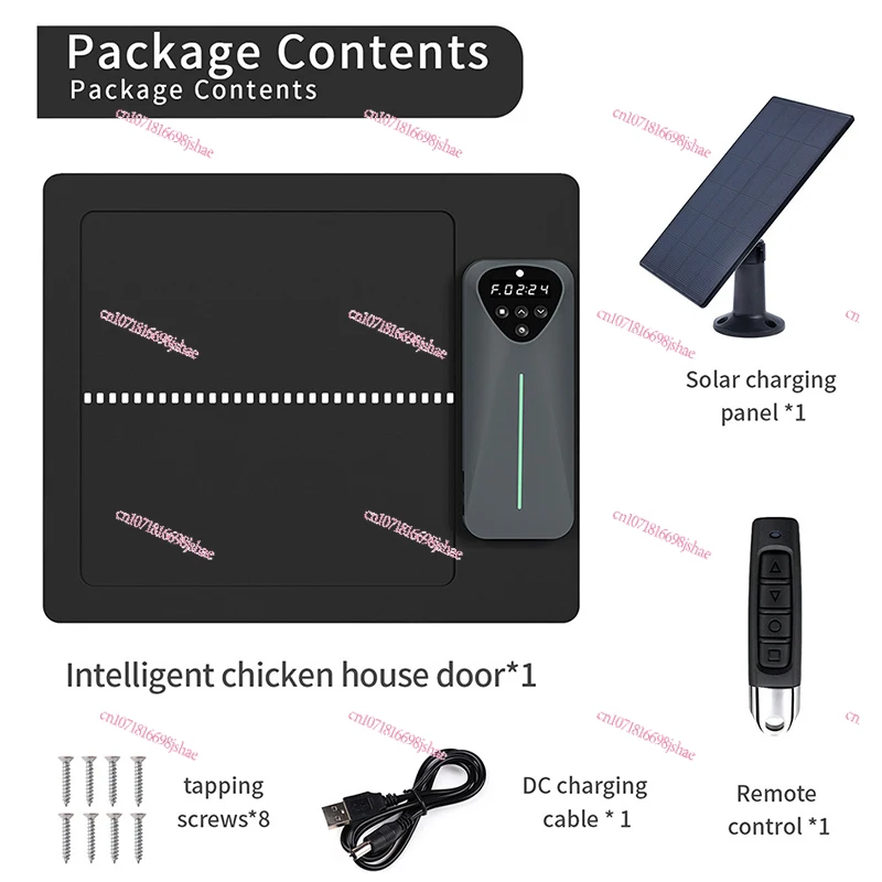 Automatic Coop Door Solar Charging Remote Control Automatic Coop Door Solar with Timer and Light Sensor