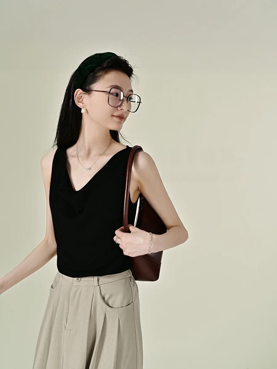 

Женская майка XALI Bla Silk ter Ne Svel: летняя верхняя одежда, дизайнерская новинка, универсальный прямой крой, цветной вариант