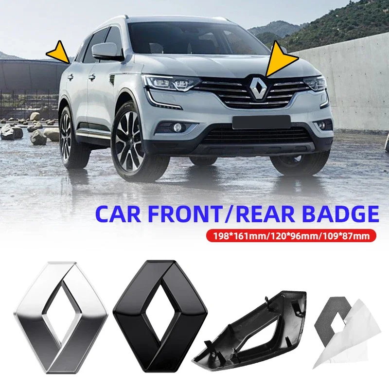 3D ABS Logo Renault Emblem Car Front Sticker Rear Trunk Badge For Renault Grand Scenic XMOD Megane Clio 4 Laguna 2 3 Coupe RS