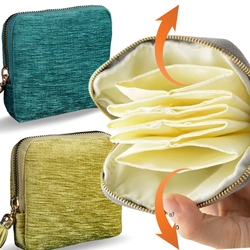 

Fashion 5-Layer Jewelry Storage Bag Unisex Tassel Pendants Ring Zipper Jewelry Bags Large Capacity Travel Bracelet Storage Pouch