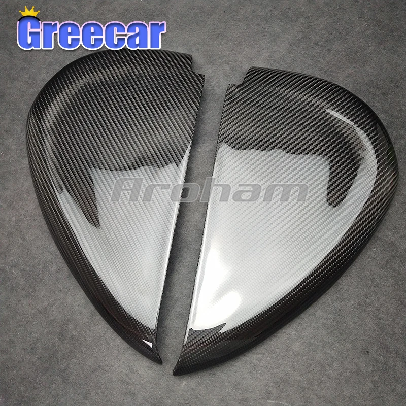 

2pcs Carbon Fiber Dashboard End Caps Side Trim Cover 4G0857085 4G0857086 For Audi A6 S6 RS6 2012 2013 2014 2015 2016 2017 2018