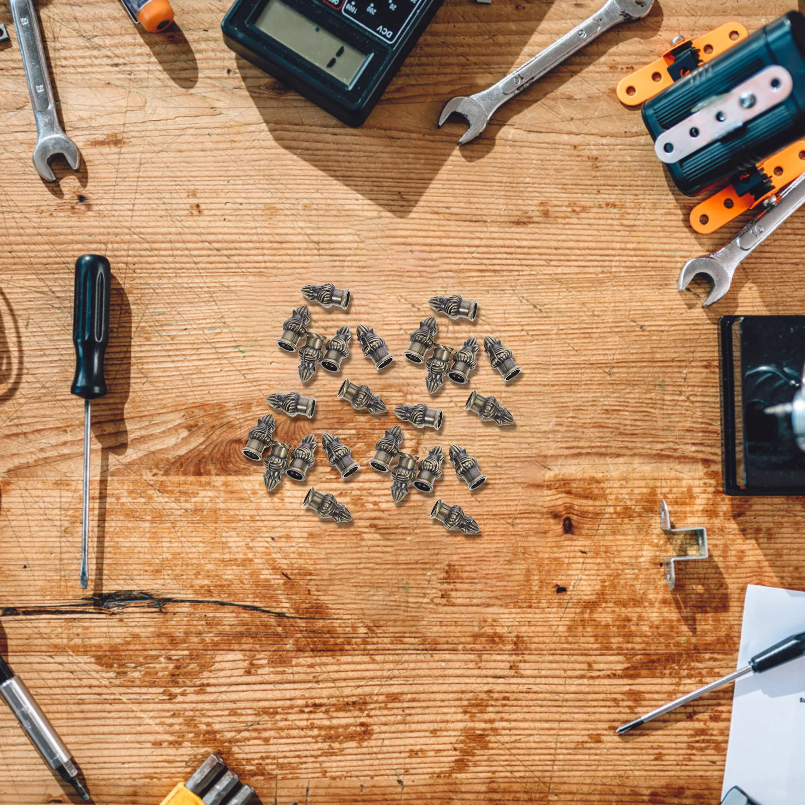 

6Pcs Vintage Lamp Shade Finial Caps Bronze Lamp Finial Knobs Decorative Accessories for Desk Floor Lamps