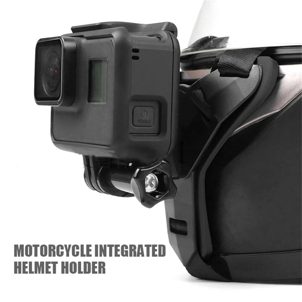 Motorcycle Helmet Chin Strap Mount For GoPro Hero 12 11 10 9 8 5 6 7 SJCAM SJ4000 AIR DJI EKEN AKASO Action Camera Accessories