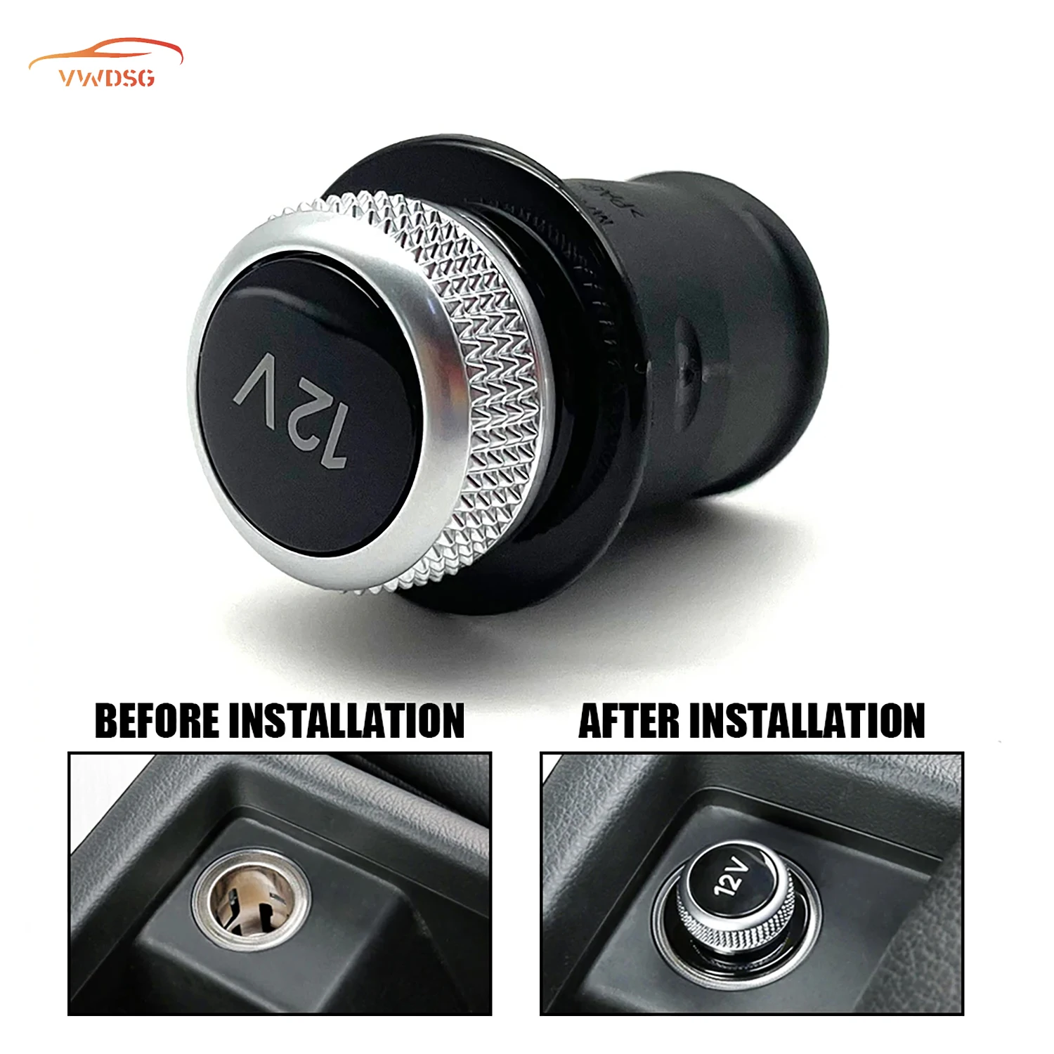 Car 12V interior cigarette lighter decorative cover For Audi A3 3V A4 B8 B9 Avant A5 8T A6 C7 C8 A7 A8 Q3 Q5 8WD 919 311