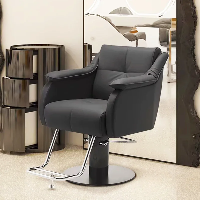 

Barbershop Hairdressing Lift Simple Barber Chair Perm Hair Dyeing Comfort Barber Chair Silla De Barbería Salon Furniture GM212