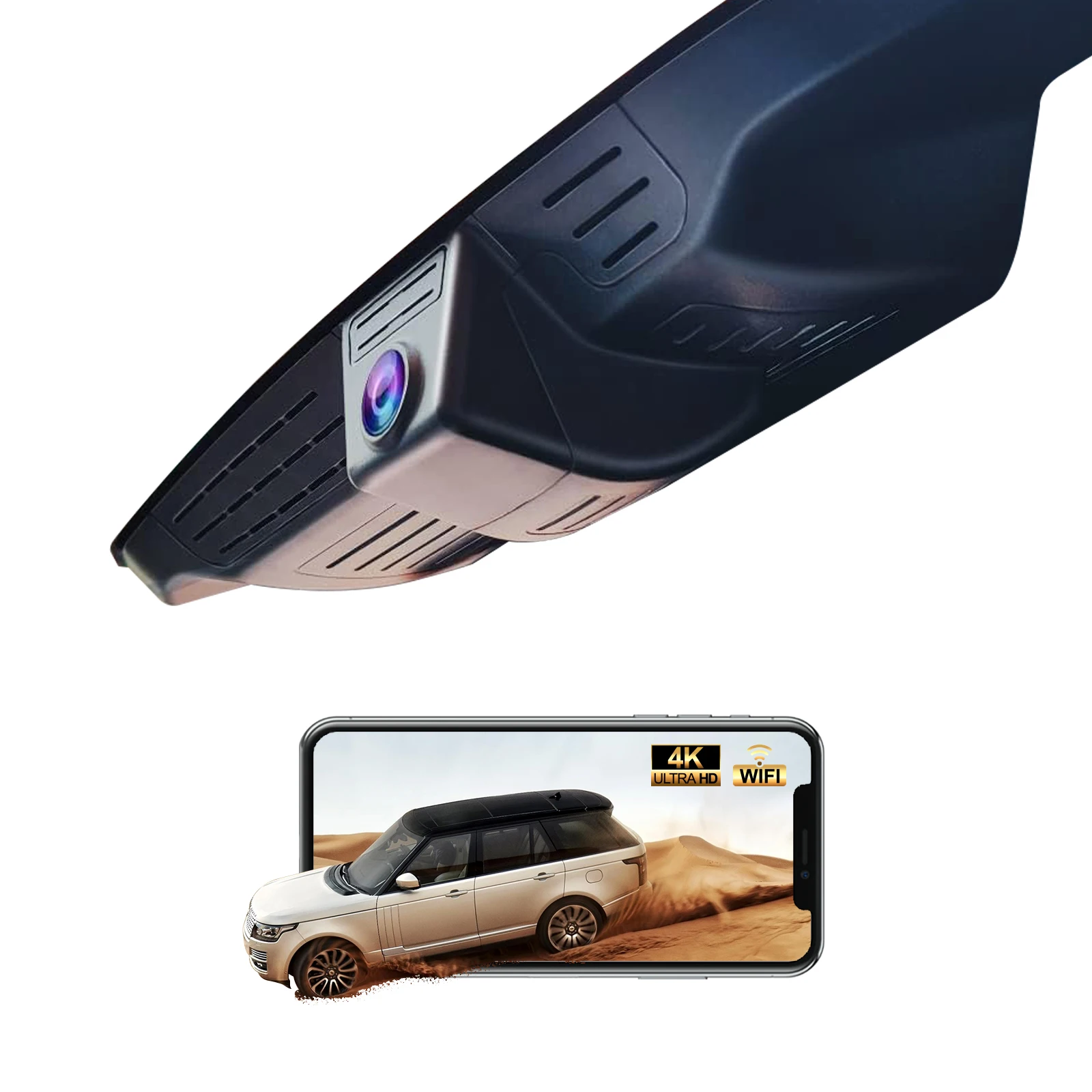 4K Dual Lens Hidden WiFi Car DVR Dash Cam for Defender 90/110/130/X/S/V8