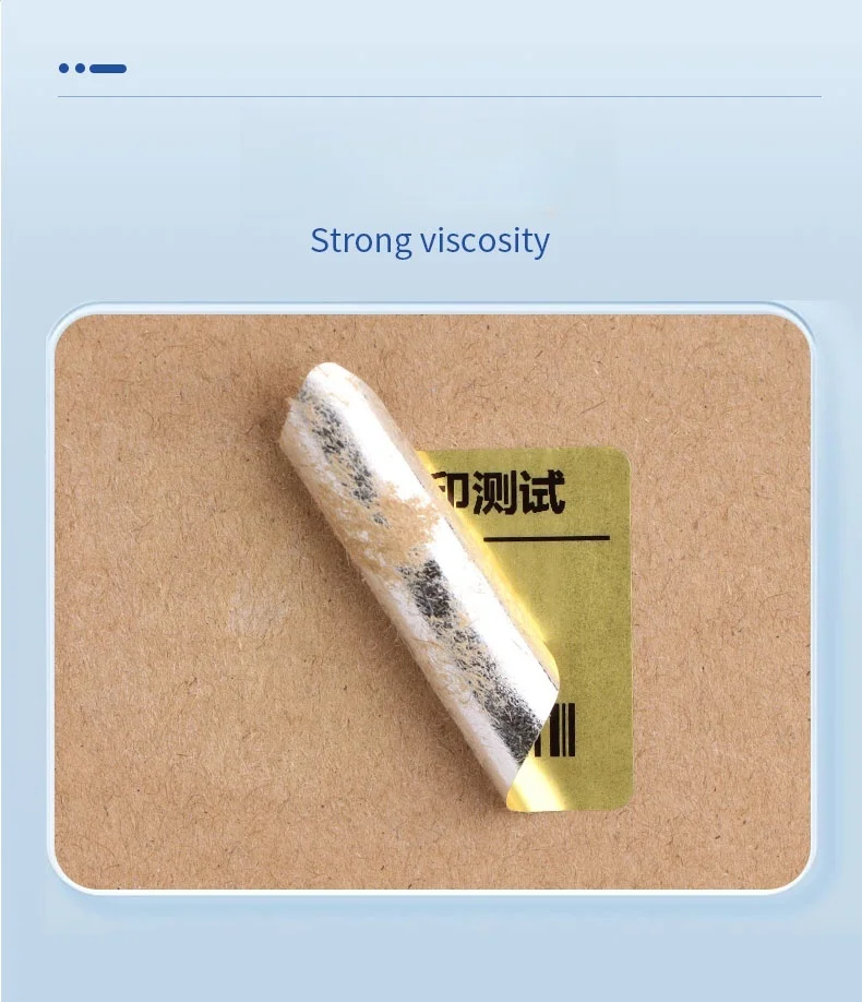 Thermal Gold Label Paper Sticker Barcode Waterpro of Oilproof No Carbon Tape Required Direct Printing Thermal Labels