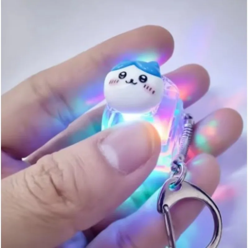 Kawaii crystal keychain Fidget luminous keyboard keycap pendant office sensory decompression decoration small gift