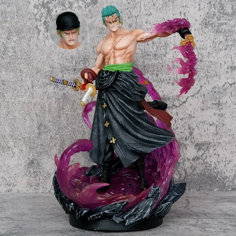 

29cm One Piece Anime Figure Roronoa Zoro GK The island of ghosts Statue Pvc Cartoon Action Figurine Collection Model Toy Gift