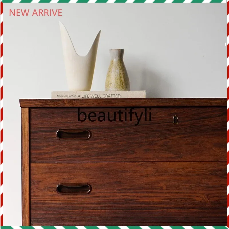 

D2520 Retro drawer cherry wood storage cabinet
