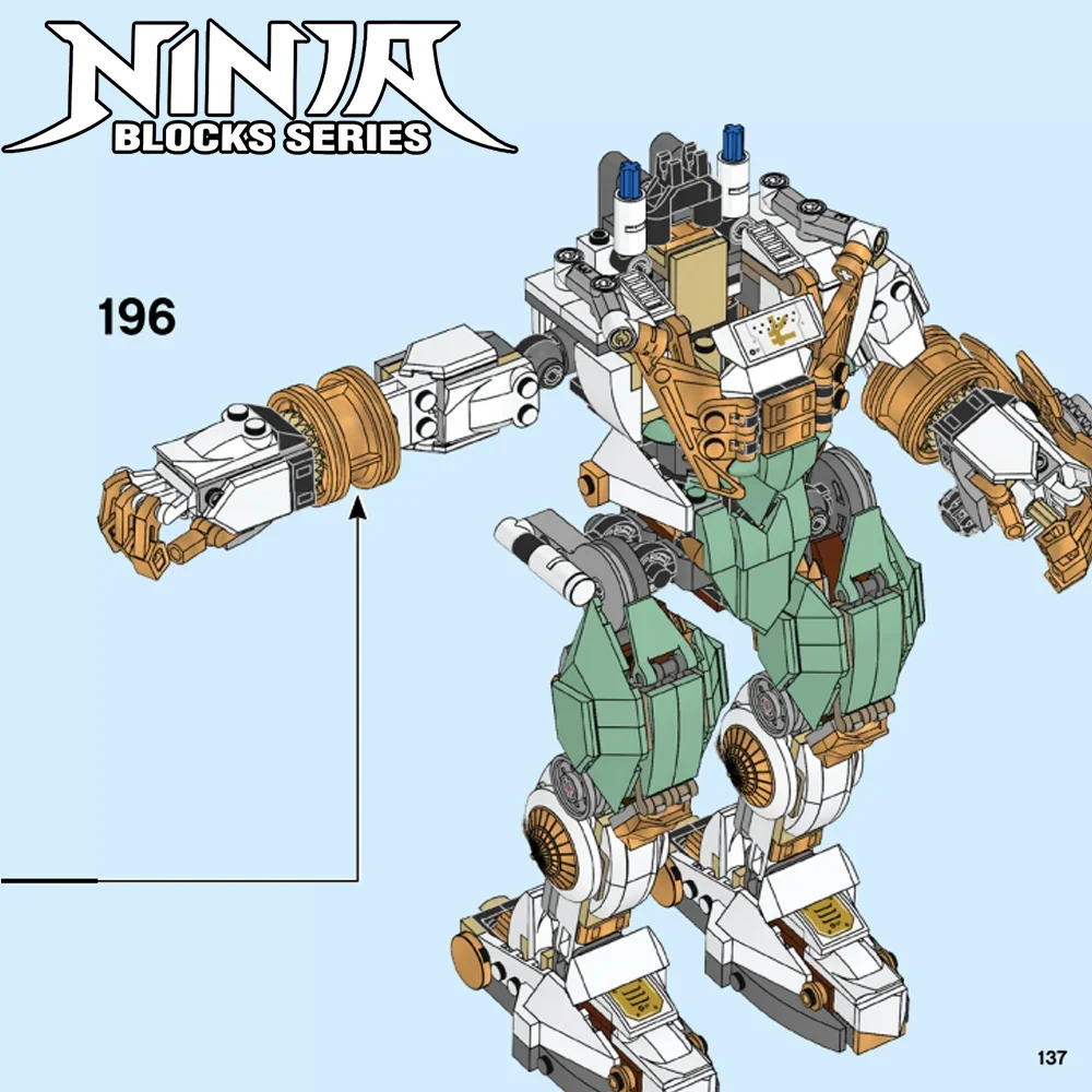 876 stücke Ninja Eis Serie Lloyd Titan Mech Roboter DIY Bausteine Sets mit Figuren pädagogisch kompatiblen Spielzeug für Kinder