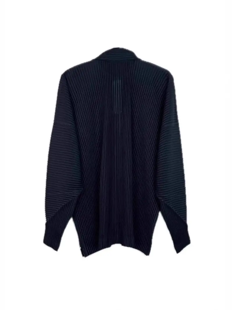 Loose Fit Long Sleeve  Shirt Men's Classic Pleated  Color Casual Collar JM107 Japanese Style Autumn Winter Fashion